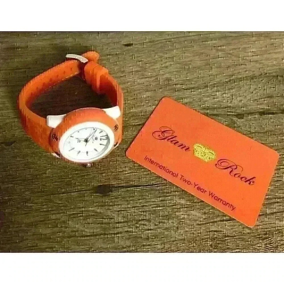 NEW Glam Rock Miss Miami Beach Women's Orange Watch - Picture 1 of 8